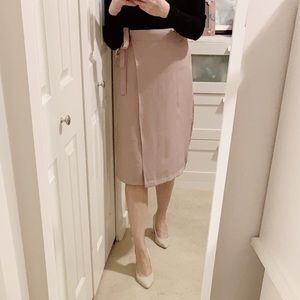 Wrap midi skirt size 2-4 in Mauve/Black/Light grey